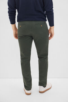 Cortefiel Pantalón chino slim fit Verde oscuro