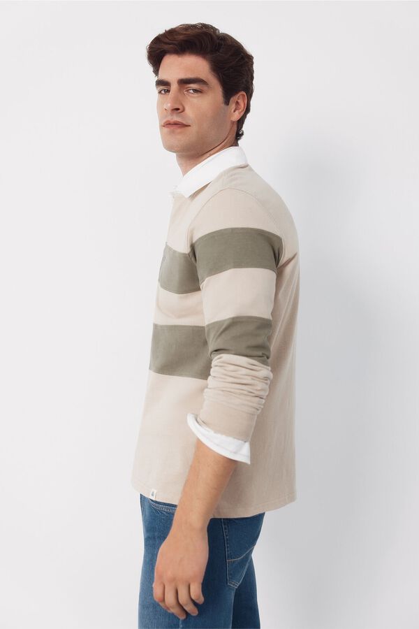 Cortefiel Polo rugby Beige