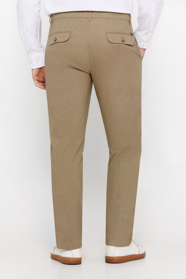 Cortefiel Pantalón chino estampado regular fit Beige