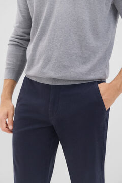 Cortefiel Pantalón chino regular fit Azul marino