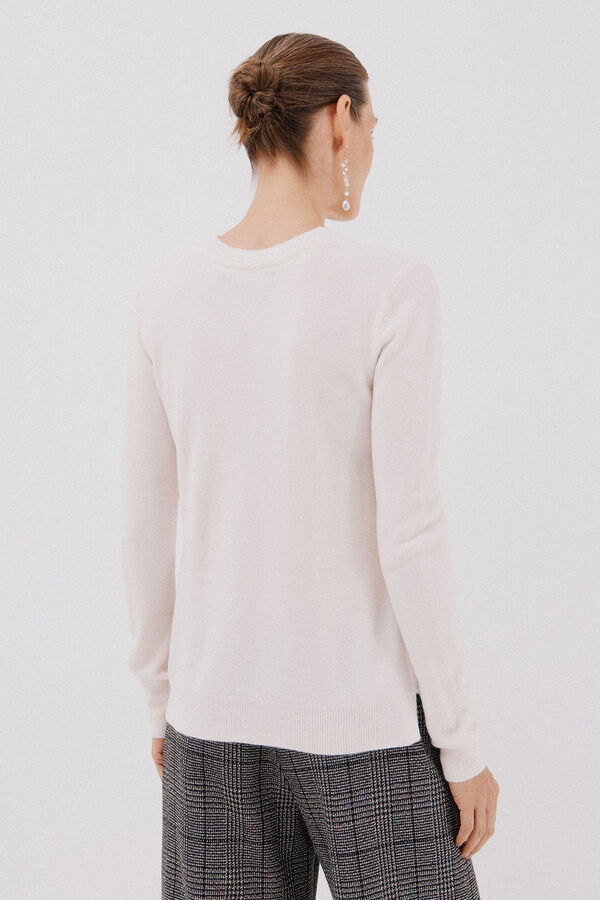 Cortefiel Suéter tacto suave Blanco