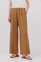 Cortefiel Pantalón fluido ancho Kaki