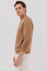 Cortefiel Jersey algodón cashmere cuello caja Beige