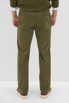 Cortefiel Pantalón chino regular fit Verde