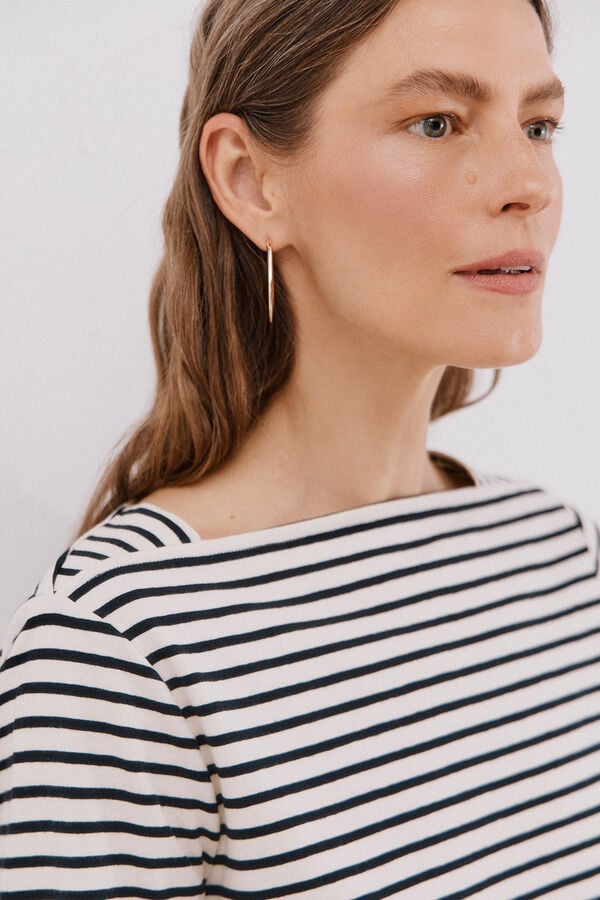 Cortefiel Playera básica barco Estampado blanco