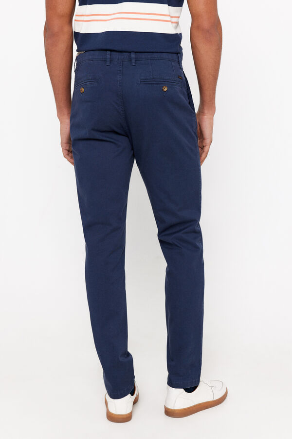 Cortefiel Pantalón chino slim fit Azul oscuro