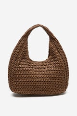 Cortefiel Bolsa hobo trenzada Marr&oacute;n oscuro