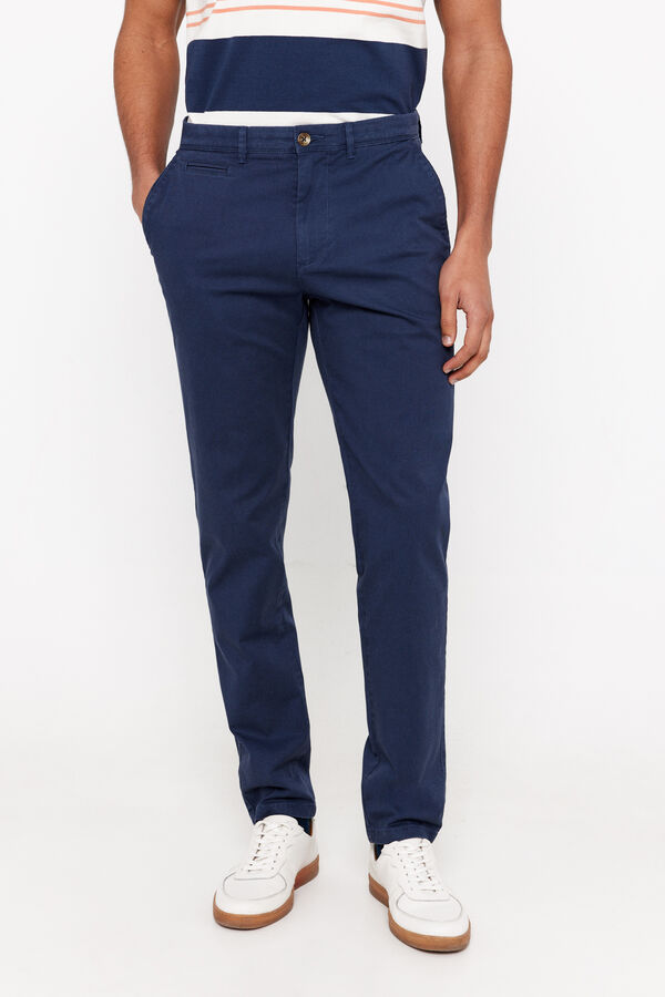 Cortefiel Pantalón chino slim fit Azul oscuro