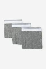 Cortefiel Pack 3 bóxer tejido Gris