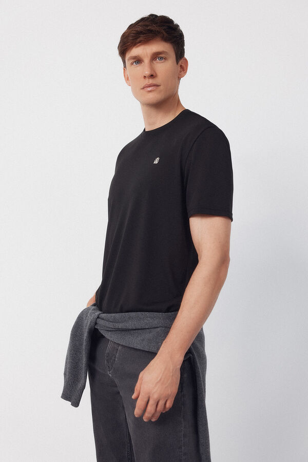Cortefiel Camiseta COOLMAX&reg; Negro