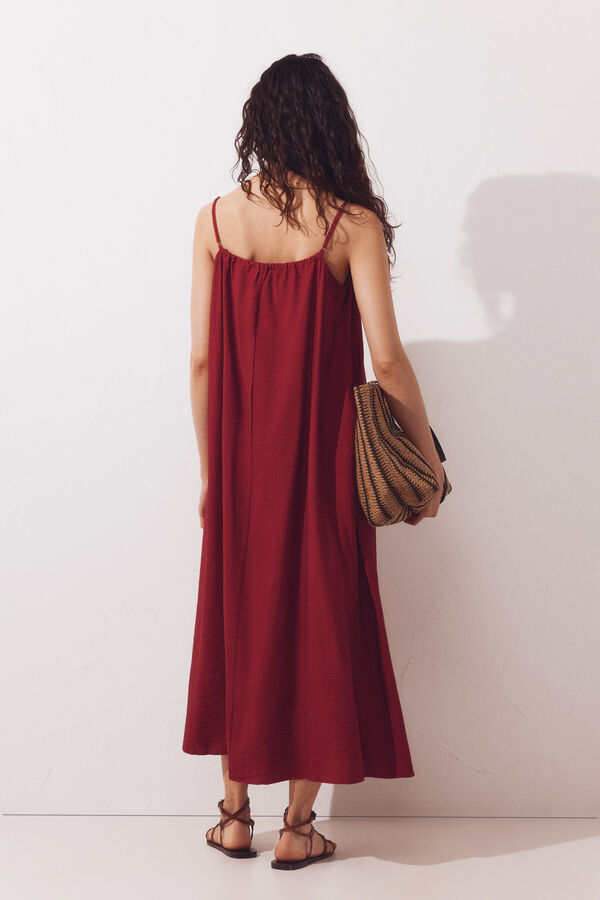 Cortefiel Vestido fluido Rojo