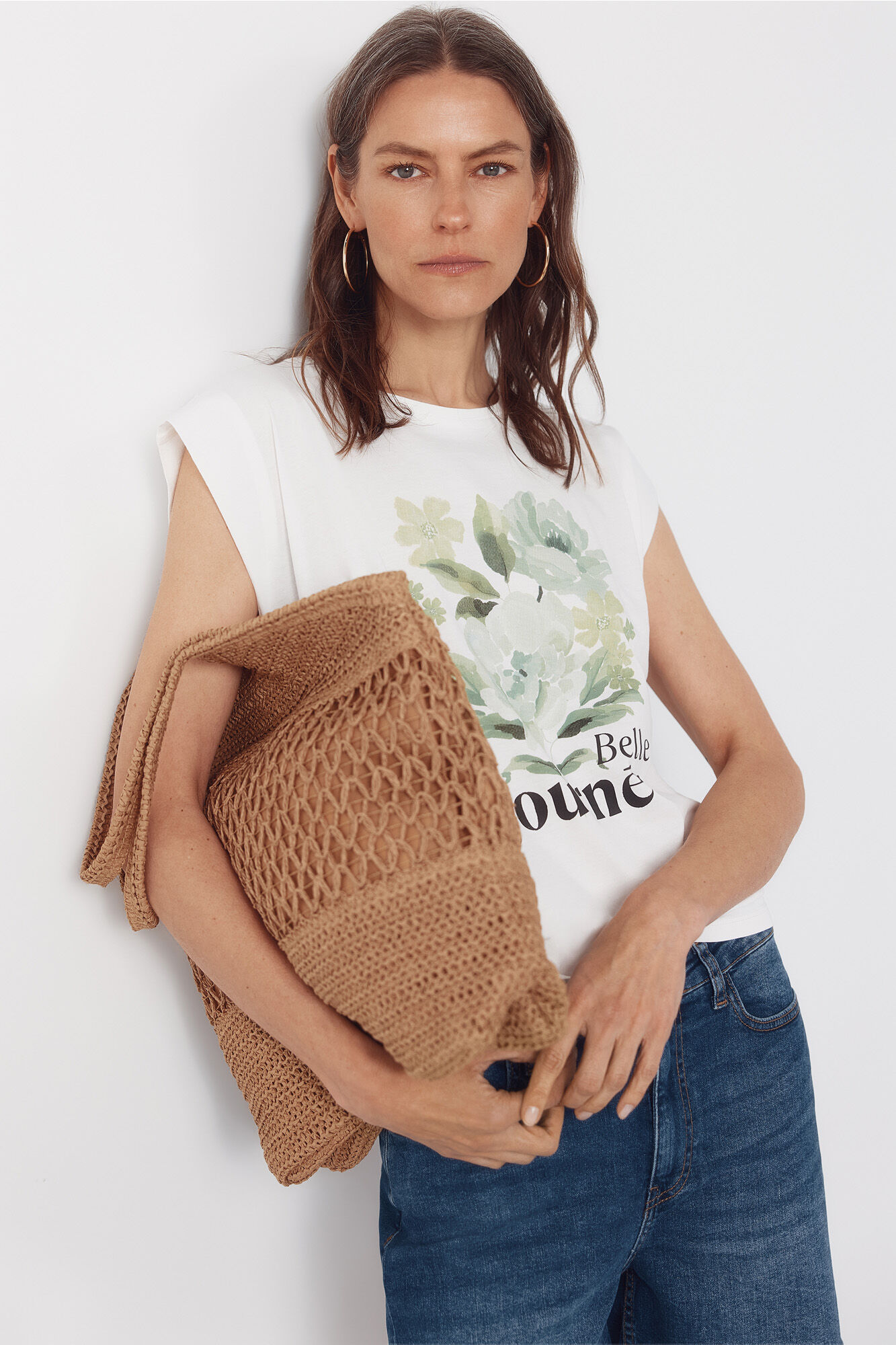Cortefiel Playera estampada
