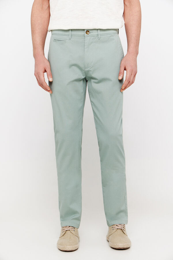 Cortefiel Pantalón chino slim fit Verde