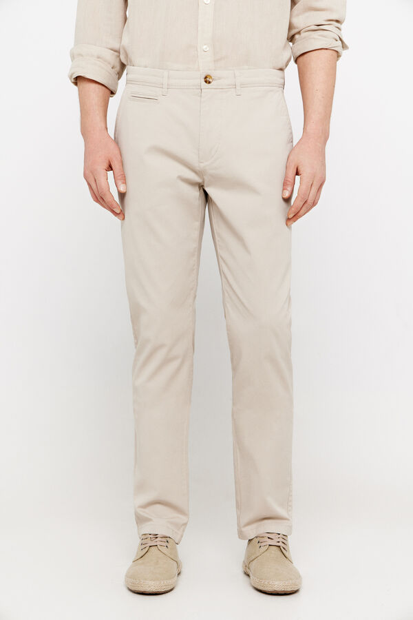 Cortefiel Pantalón chino slim fit Beige