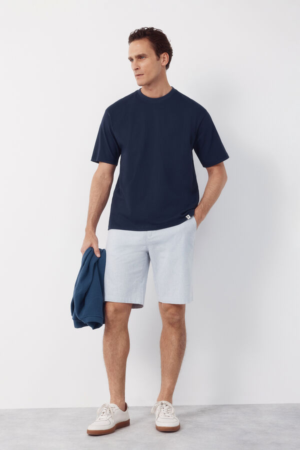 Cortefiel Camiseta b&aacute;sica Azul marino