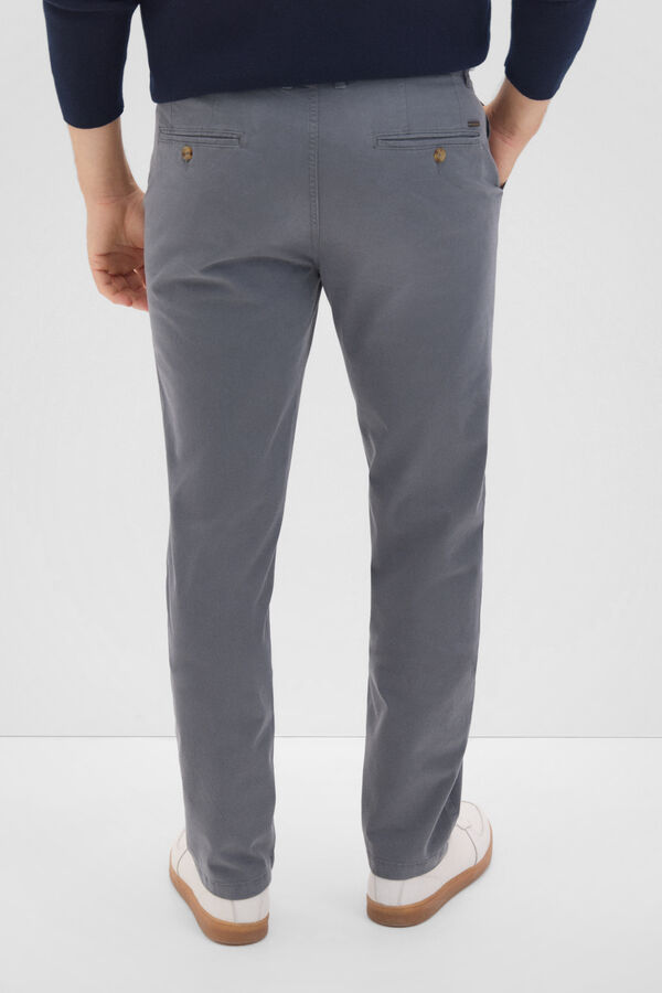 Cortefiel Pantalón chino regular fit Gris