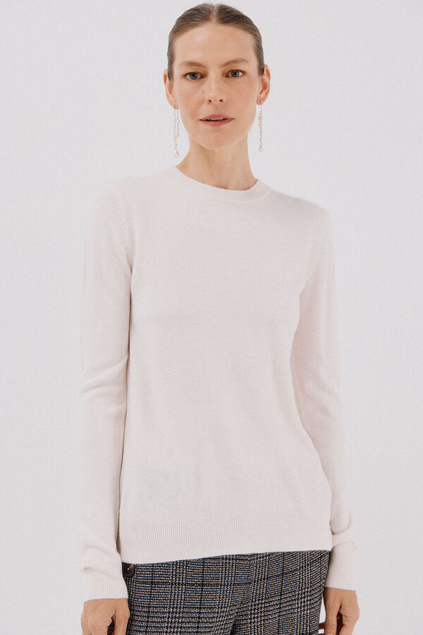 Cortefiel Suéter tacto suave Blanco