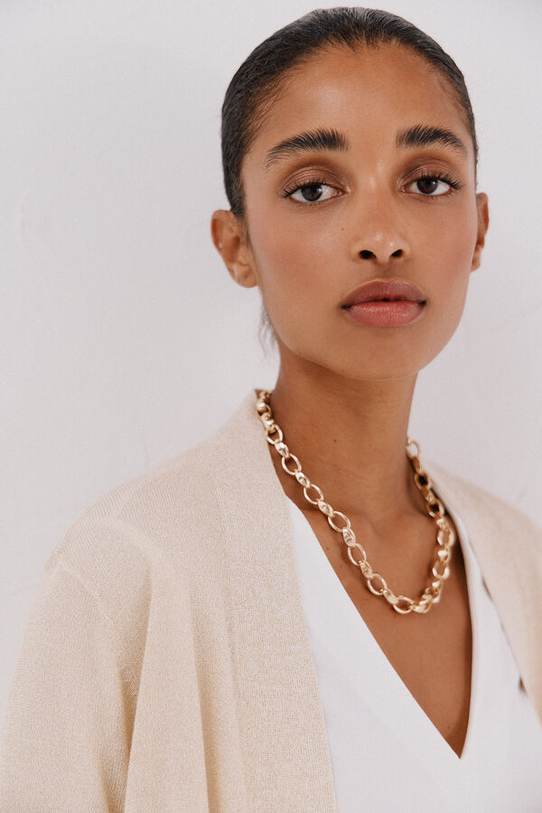 Cortefiel Su&eacute;ter de tejido fino Beige