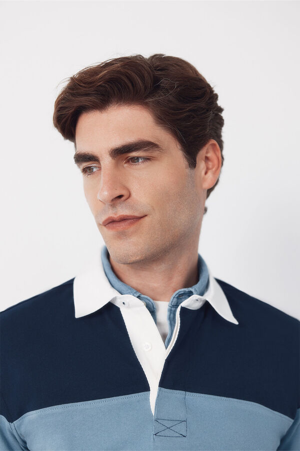 Cortefiel Polo rugby Azul marino