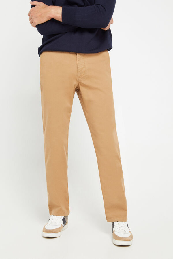Cortefiel Pantalón chino slim fit Beige