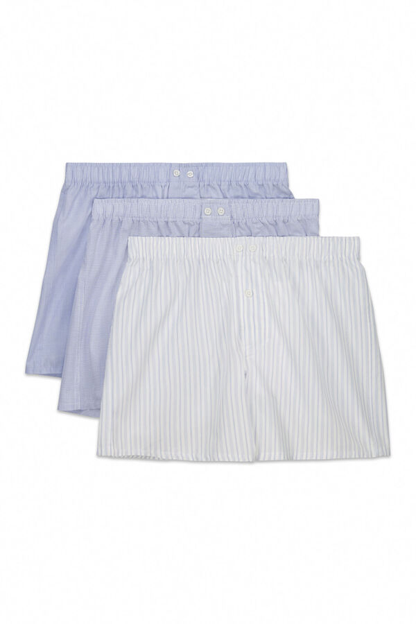 Cortefiel Pack 3 boxer tela Azul