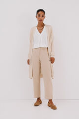 Cortefiel Su&eacute;ter de tejido fino Beige