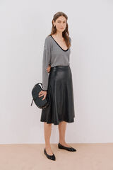 Cortefiel Suéter tejido bicolor Negro