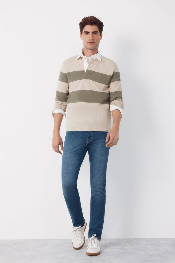 Cortefiel Polo rugby Beige