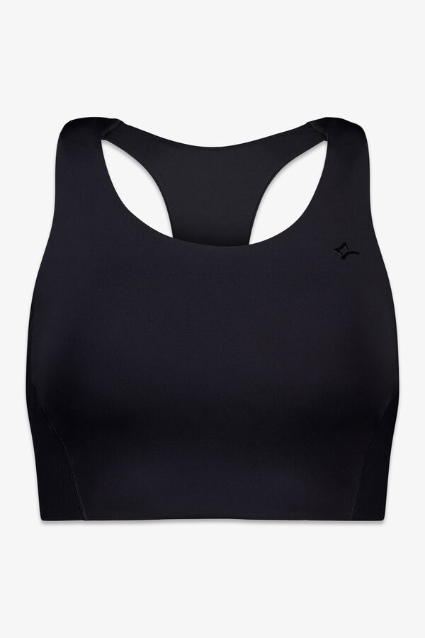 Dash and Stars Brasier deportivo negro elástico 4D negro