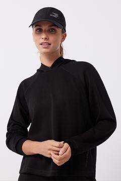 Dash and Stars Sudadera capucha tacto suave negro negro