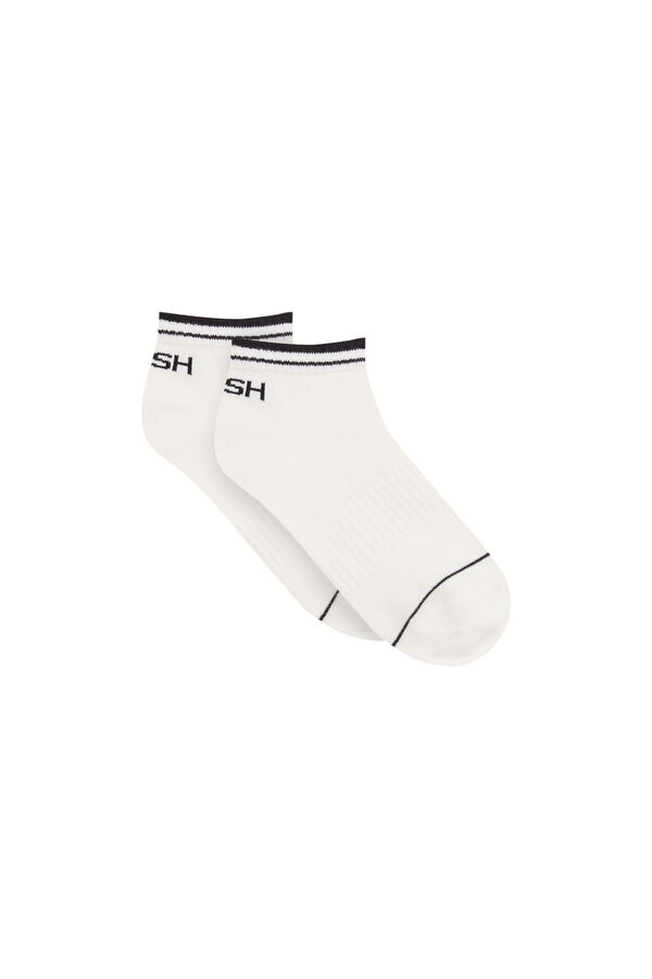 Dash and Stars Pack de 3 calcetines cortos de algod&oacute;n blanco