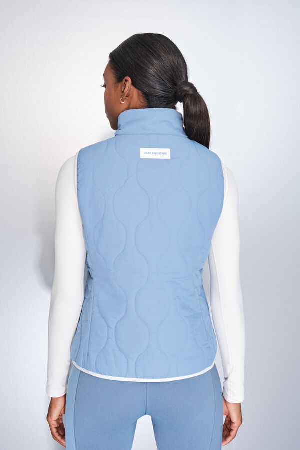 Dash and Stars Acolchado acolchado con chaleco azul azul
