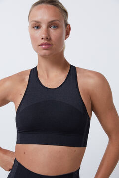 Dash and Stars Sujetador deportivo negro Seamless Fit negro