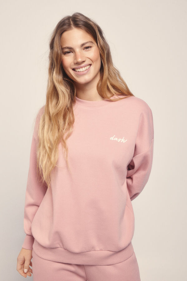 Dash and Stars Sudadera felpa piqué rosa rosa