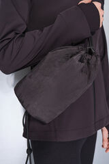Dash and Stars Mini bolsa bandolera de nailon con satinado negro . azul