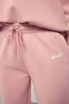 Dash and Stars Pantalón recto felpa piqué rosa rosa