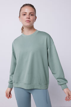 Dash and Stars Sudadera gris modal verde