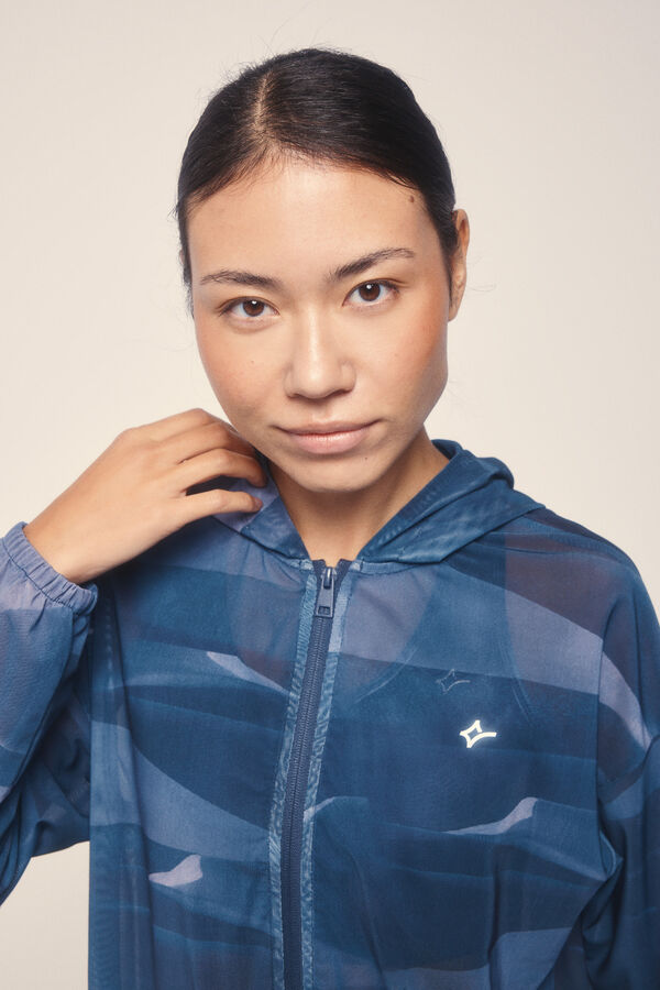 Dash and Stars Chaqueta mesh tejido técnico ligero  azul