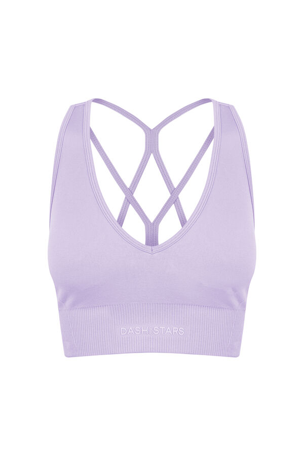 Dash and Stars Brasier deportivo SEAMLESS COMFORT lila morado/lila