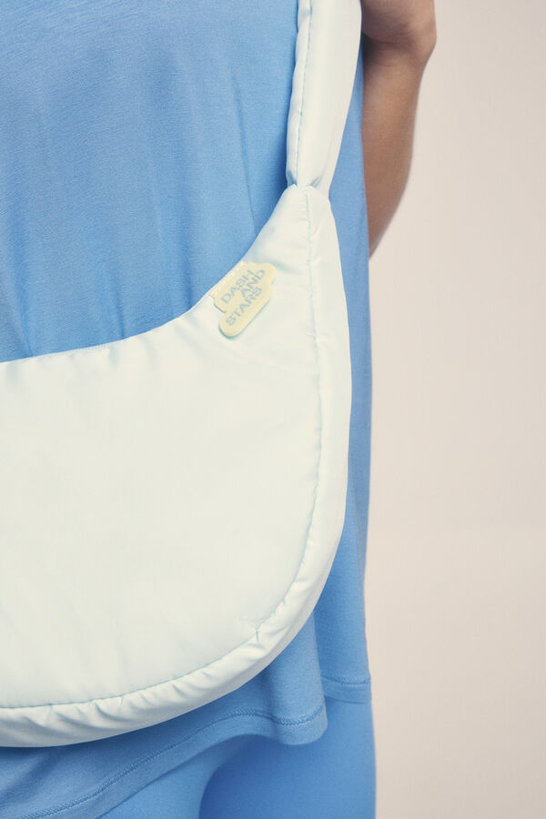 Dash and Stars Mini bolso acolchado azul azul