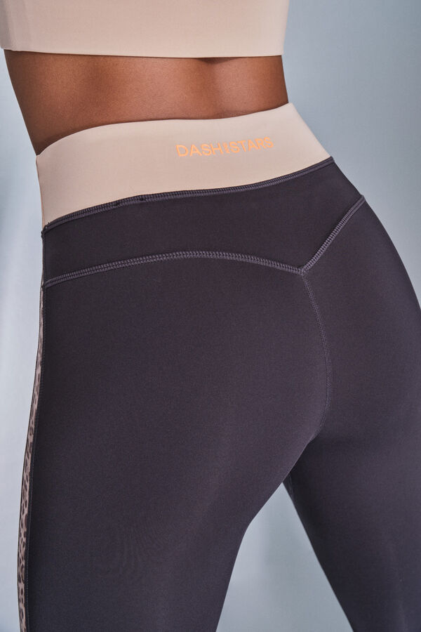 Dash and Stars Pantalón legging negros con estampado animal 4D STRETCH negro