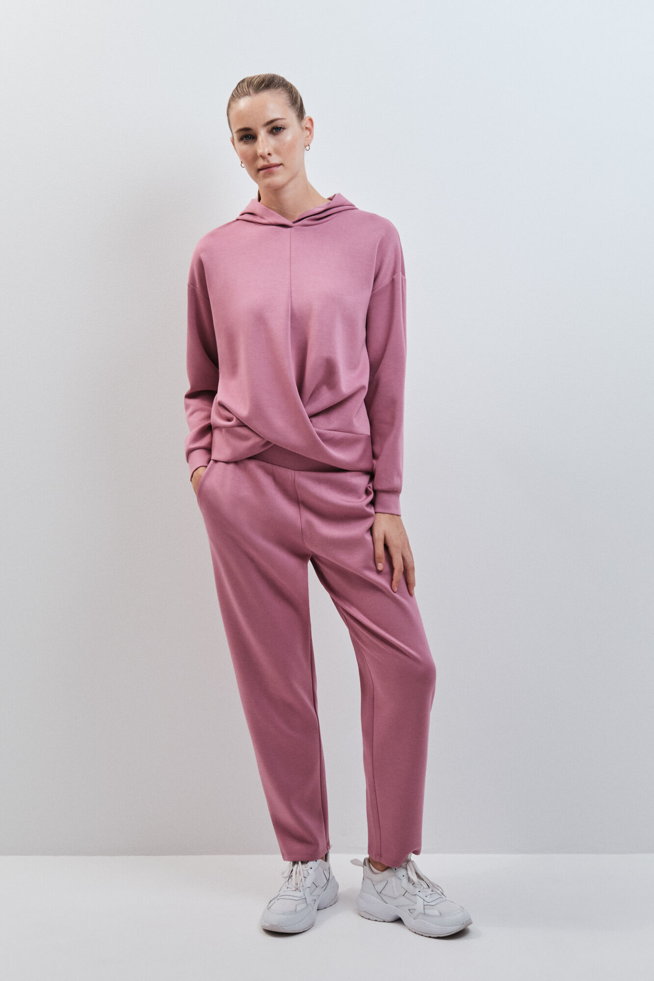 Dash and Stars Pantal&oacute;n jogger largo de tacto suave rosa