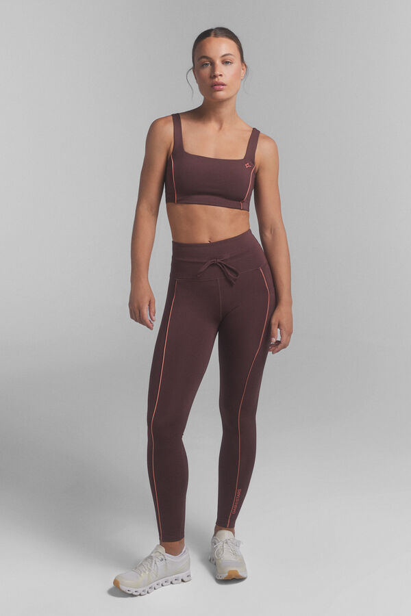 Dash and Stars Leggings 4D STRETCH granate. púrpura
