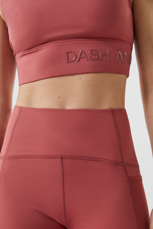 Dash and Stars Leggings rosa 4D Stretch rojo