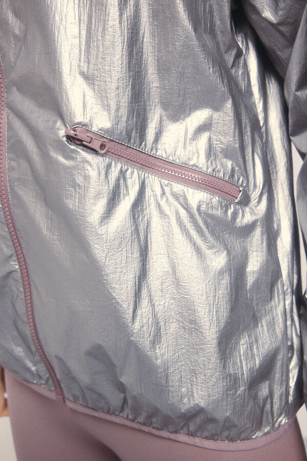 Dash and Stars Chaqueta reversible tejido técnico ligero rosa