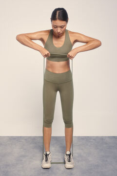Dash and Stars Leggings COMPRESSIVE pirata caqui estampado