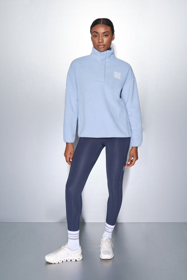 Dash and Stars Sudadera azul beb&eacute; con cierre de cremallera azul