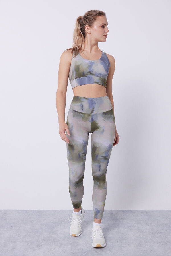 Dash and Stars Leggings estampados 4D Stretch verde