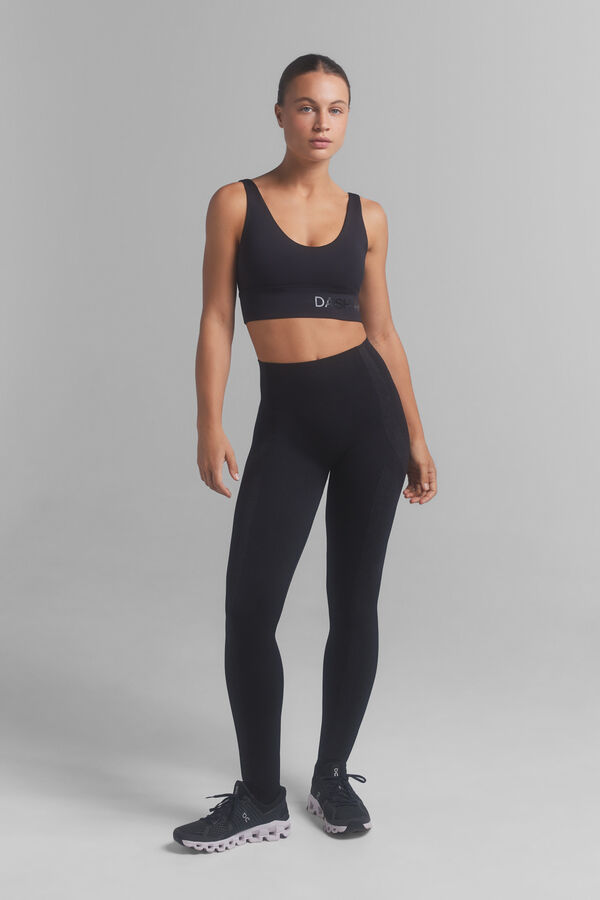 Dash and Stars Leggings negros Seamless Fit negro