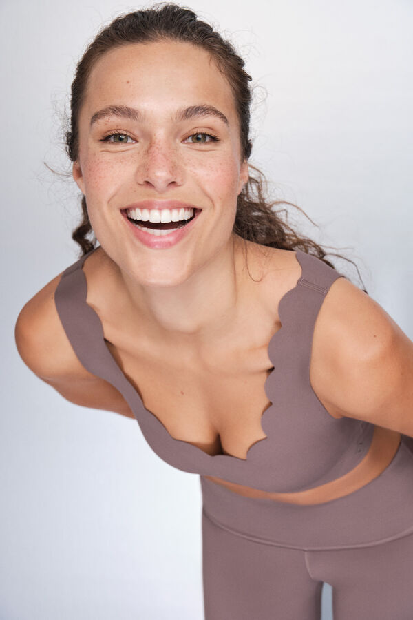 Dash and Stars Brasier deportivo marrón COMPRESIVO café